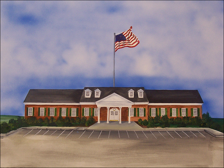 Defax Building in Watercolors